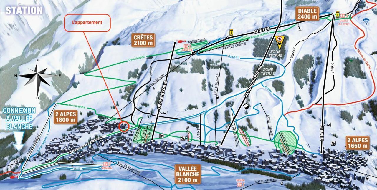 Appartement Cosy 4 Personnes - Charme Et Confort Au Pied Des Pistes Les Deux Alpes Luaran gambar